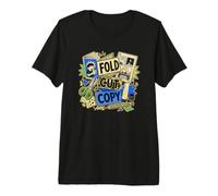 Fold Cut Copy Mini Fanzine Bande Dessinée T-Shirt Haut de Gamme
