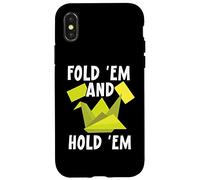 Fold 'em and Hold 'em Paper Art Papier Origami Art Japonais Coque pour iPhone X/XS