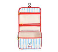Fold Out Toiletry Bag with Hook Multi-Compartment Travel Organizer