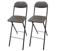 Foldable Bar Outils Réglable Hauteur Folding Chairs for Kitchen Island Guitar Shop CaféBrown Set of 2 (Height: 70cm) SpaceSaving Portable Design