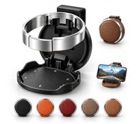 Foldable Car Door Cup Holder, 2-in-1 Clip-on Drink & Phone Holder (Black) | Adds an easy-reach drink spot, folds flat to save space, doubles as a phone stand, and clips on without drilling
