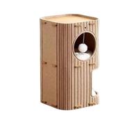 Foldable Cat House - Double Layer Cave Bed for Kitten Rest Sleep | Soft Fabric Enclosed with Plush Hanging Ball, Pet Tent Portable Sleeping Shelter for Play Indoor Travel Use