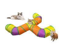 Foldable Cat PlayTunnel, Indoor PlayPet, 130x110x25cm Size, Interactive Pet Toy, Exclusive Playground, Fine Craftsmanship for Kitten and Puppy, Multicolor