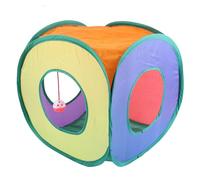 Foldable Cat Tunnel - Rainbow Cat Playhouse, Kitten Tunnel | Multicolor Tent, Indoor Play Tube for Cats, Interactive Hideaway Toy for Kittens, Fun Cozy Cat Activity Tunnel