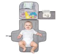 Foldable Changing Pad, Portable Diapering Mat, Waterproof Diaper Pad, Multi functional Changing Station, Cloth & 300D Oxford Material, 22x21.5 Inches, Perfect for Travel