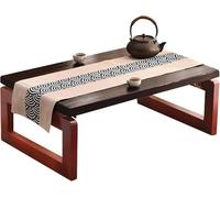 Foldable Coffee Table Solid Wood Vintage Low Japanese kotatsu Floor Table Portable Dining Altar Tea Meditation Laptop Breakfast Picnic