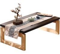 Foldable Coffee Table Solid Wood Vintage Low Japanese kotatsu Floor Table Portable Dining Altar Tea Meditation Laptop Breakfast Picnic