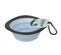 Foldable Dog Bowl, Portable Hiking Pet Bowl, 6.18x5.51in, Space-Saving Lightweight Food, Water Feeder for Outdoor Traveling Walking, Carabiner Clip Included, Dogs Supplies, Blue
