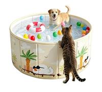 Foldable Dog Paddling Pool, Foldable Paddling Pool for Kids | Leakproof, Non-Slip PVC Dog Swimming Pools for Cats and Kids, Indoor & Outdoor