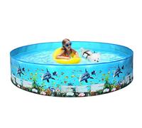 Foldable Dog Pool | Kids Pool | Foldable Bathing Tub Kiddie Non-Inflatable Doggie for Puppy Medium Large Dogs Cats