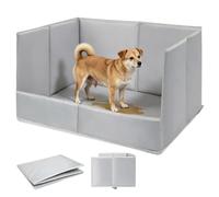 Foldable Dog Potty Tray - Fabric 56x38x30cm Or 84x58x41cm | Waterproof Pee Pad Holder With Anti-Spill Edges | Easy Clean Indoor Toilet For Small Medium Breed Pets