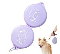 Foldable Dog Water Bowl - Travel Food Dish, Buckle Portable Silicone Pet Feeding Bowl Compact Design for Puppy Dog Water Food Camping Backpacking Road Trip Beach 12.99x4.72 inches