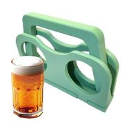 Foldable Drink Carrier, 4 Grid Beverage Holder, Handle Design with Stable Transport Structure, Compact Material with Lightweight Frame Build, Portable Style Drink Organizer, Delivery Use for Takeaway