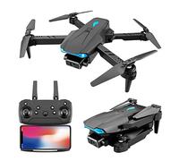Foldable Drone HD 4K Dual-Camera Aerial Photography Fixed-Height Hovering Quadcopter Drones with Camera for Adults with Fixed Height Function (Black 2 BATTERIES)