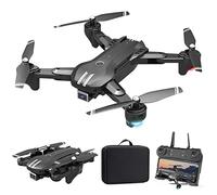 Foldable Drones with 4k Camera for Adults Long Battery Life Remote Control Plane for Beginners with Night Lighting Real-time Picture Transmission (Black 1 BATTERY)