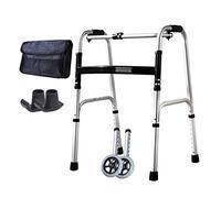 Foldable Elderly Walker Trolley with 2 Wheels and Carry Bag,Walking e |Mobility Aid |Rolling Rollators - Adjustable Height Aluminum Cane Holder for Geriatric Handicap Bariatric Decoration