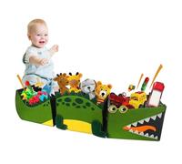 Foldable Felt Storage Bins - Crocodile Pattern Organizer Boxes, Large Capacity Fabric Containers, Durable Easy-To-Store Design | Boxes for Plush Toys Building Block Playroom Closet