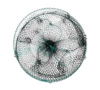 Foldable Fish Trap, Minnow Catch Cage, Net with Secure Zipper, 11.81x11.81x23.62 inches, Portable Size, Quick Set Design for Shrimp, Crab, Turtle, Surf, River, Boat, Dock