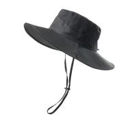 Foldable Fishing Cap With Drawstring Solid Color Mesh Pure Fisherman Hat With Rope Adjustable Outdoor Sun Convient pour La Pêche(COLOR 1)