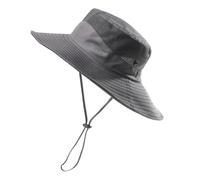 Foldable Fishing Cap With Drawstring Solid Color Mesh Pure Fisherman Hat With Rope Adjustable Outdoor Sun Convient pour La Pêche(COLOR 3)