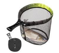 Foldable Fly Fishing Net - Fishing Nets | Fly Fishîng Landing Net | Foldable Portable Mesh Gear Compact Storage | Lightweight Rubber Coated Mesh Non-Slip Handle, Portable Kayak Landing Nets