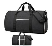 Foldable Garment Bag, Multifunctional Waterproof Bag, 24.14 inches Nylon Tote with Zipper Closure, Lightweight Travel Bags with Spacious Interior, Garment Bags for Business Trips Flights Men Women