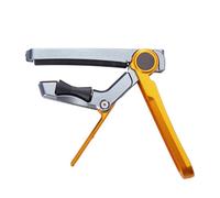 Foldable Guitar Capo Compact String Instrument Tool with Easy Slide Action, Acoustic Electric Guitar Play Accurate Clip On Tuner Gear for Beginners Youth Players Women Boys Girls Family Fun