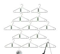 Foldable Hangers - 12pcs Portable Space Saving Travel Clothes Hangers Lightweight Bi Fold Design for Suitcase Packing Airplane Hotel Cabin Dorm Closet Room Door