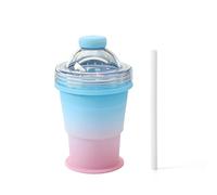 Foldable Ice Cup, Iced Coffee Maker System, 9.1x9.1x15.2cm Freezer Ice Mold Drink Container, Portable Chill Beverage Cup Tool, Reusable Cooling Drink Maker, Travel Use for Camping
