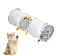 Foldable Interactive Pet Tunnel with P Boo Holes | Indoor Play Tunnel for Kittens - Suitable for Apartments, Dorms, Living Rooms, Balconies, and Lawns (70 x 25cm)