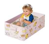 Foldable Kids Bathtub | 33x17x13 Inch, PVC Material, Blue | Portable Swimming桶, Easy Clean, Sturdy | Infant Bath Pool For 0-4 Years, Summer Play Water Toy, Home Travel Essential