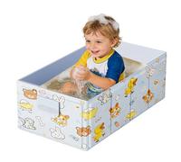 Foldable Kids Bathtub - Space Saving Bath Tub, Compact Foldable Basin With Drain Plug, Portable Child Bathing Tub For Boys Shower SPA, Ideal For RV Bathroom Travel Balcony Outdoor Indoor Use