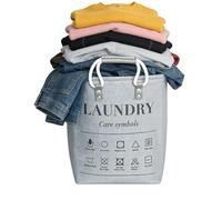 Foldable Laundry - Basket for Organizing | 48L Storage with Sturdy Side Handles & Rigid Base for Bedrooms, College Dorms, Bathrooms and Residential Blanket Management Utility Arrangement