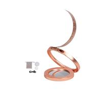 Foldable LED for Selfie Light with Mirror for Cell Phone Pocket Magnetic Ring Light Photography Rose Gold