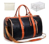 Foldable Luxe Mega Bag, Waterproof Luxe Mega Travel Bag with Shoe Bag (Black, Classic)