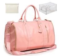 Foldable Luxe Mega Bag, Waterproof Luxe Mega Travel Bag with Shoe Bag (Pink, Classic)