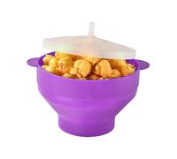 Foldable Microwave Popcorn Bowl - Silicone Popper With Lid | Maker For Kitchen, Home Or Restaurant, Practical Container, Reusable Cooker, Easy-to-Use