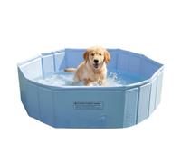 Foldable Paddling Pool For Dogs & Kids, Foldable Kitten Swimming Wading Bathtub | Non-slip Outdoor Summer Water Play Pool For Small Medium Large Breeds Indoor Outside Home Garden Yard Beach Travel