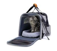 Foldable Pet Dog and Cat Tote Bag, Breathable and Lightweight for Pets Going Out, Large Capacity Foldable Tote Cat Bag (Grey)