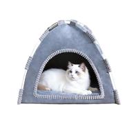 Foldable Pet Tent Bed - Semi-Enclosed Hideaway for Cats Dogs | All-Season Portable Pet House with Removable Mat | for Indoor Outdoor Use Travel Camping, Lightweight Easy Setup Washable Comfortabl