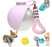 Foldable Pet Water Bottle for Travel, 2 in 1 Portable Dog Drink Water Container with Silicone Bowl, 285ml Leakproof Dog Water Bottle for Walks, Hikes, Road Trips, Park Visits, Travel (B)