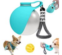 Foldable Pet Water Bottle for Travel, 2 in 1 Portable Dog Drink Water Container with Silicone Bowl, 285ml Leakproof Dog Water Bottle for Walks, Hikes, Road Trips, Park Visits, Travel (A)
