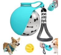 Foldable Pet Water Bottle for Travel, 2 in 1 Portable Dog Drink Water Container with Silicone Bowl, 285ml Leakproof Dog Water Bottle for Walks, Hikes, Road Trips, Park Visits, Travel (D)