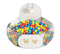 Foldable Playpen, Kids Ball Pit Tent, Portable Play Area with Safety Mesh, Soft Fabric Play House, Colorful Plays Style, Nursery Home Travel Use Kids Activity Tent, Folding Ball Pit House