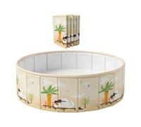 Foldable Pool, Fold Up Kiddie Pool, Anti-Slip Pet Bathtub