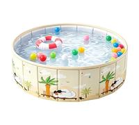Foldable Pool, Fold Up Kiddie Pool, Anti-Slip Pet Bathtub