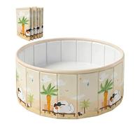 Foldable Pool for Kids - Summer Dog Bathtub, Fold Up Kiddie Pool, Pet Wading Basin Portable Splash Water Pond | Non-Inflatable Childrens Bath Tub for Boys Girls Pets Backyard Camping