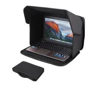 Foldable Portable Case Outdoor Laptop Sunshade Computer Privacy Cover (S (12-14 inches),Black)