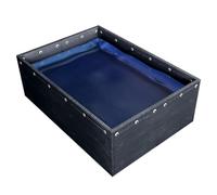 Foldable PVC Canvas Fish Pond - Water Storage Tank for Aquaculture, Outdoor Pool Above Ground, Aquarium Fish Watering（NO Frame Or Structure(3.3x3.3x3.3ft)