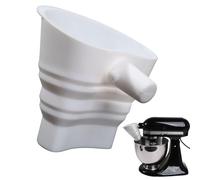 Foldable Silicone Funnel - 4.7x6in Food Grade Flour and Ingredient Funnel, Dishwasher Safe 5 Quart Mixer Attachment for Sugar, Cocoa, Oats, Honey, Yogurt, Baking and Cooking Kitchen Use